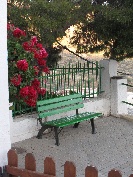 Bench outside front door